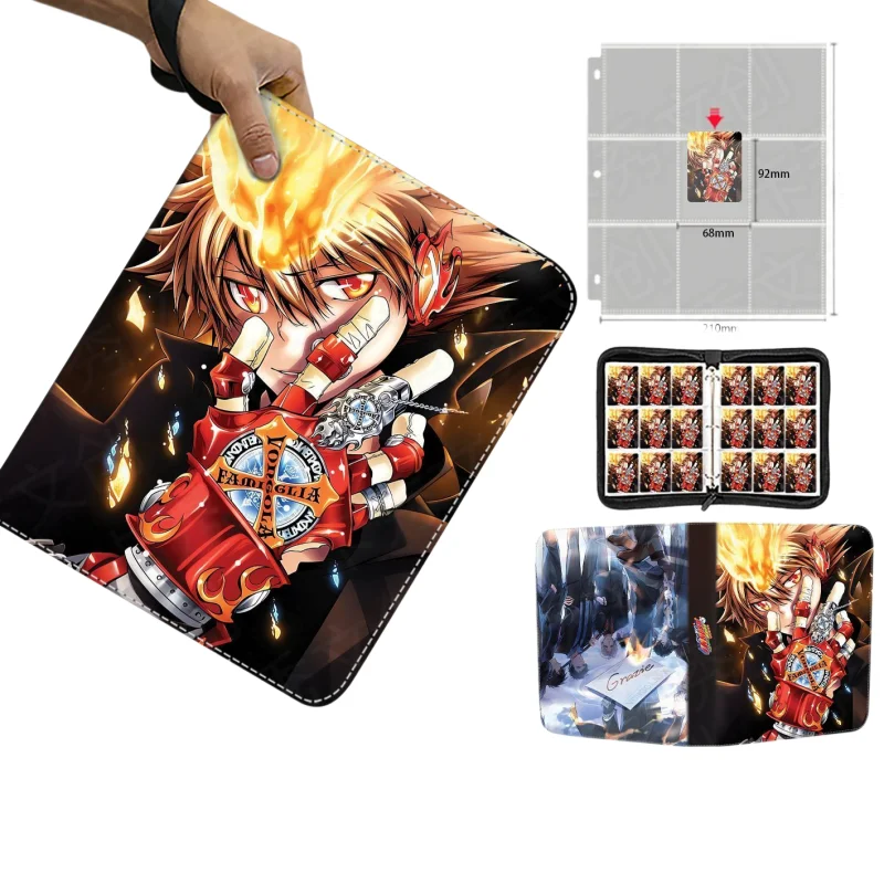 

HITMAN REBORN Binder Zipper Card Holder Ranger Card Collection Book Photo Album Animation Peripherals Cartoon Fashion Toys Gifts