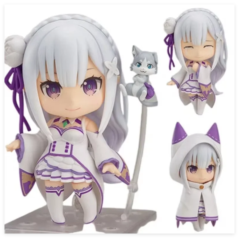 

Нендороид Re:Zero Эмилия # Коллекционная аниме-фигурка Q-версии 751 с изменяемым лицом, милая, подвижная, для декора рабочего стола, подарок, в наличии