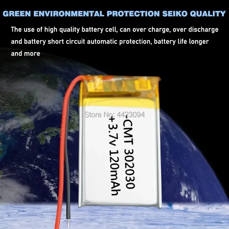 Good Qulity 3.7V 120mAH,302030 Polymer lithium ion / Li-ion battery for TOY,POWER BANK,GPS,mp3,mp4