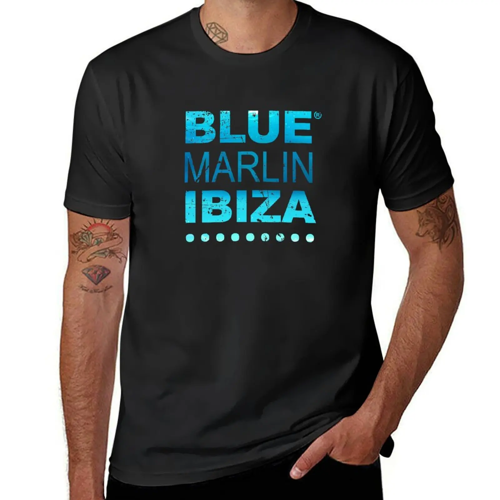 

Blue Marlin Ibiza - Sea color design T-Shirt korean fashion boys whites sweat hippie clothes Men's cotton t-shirt