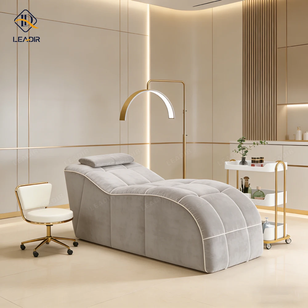 Modern Compressed Lash Bed for Salon Furniture Curved Spa Beauty Mattress for Facial Bed Beauty Salon