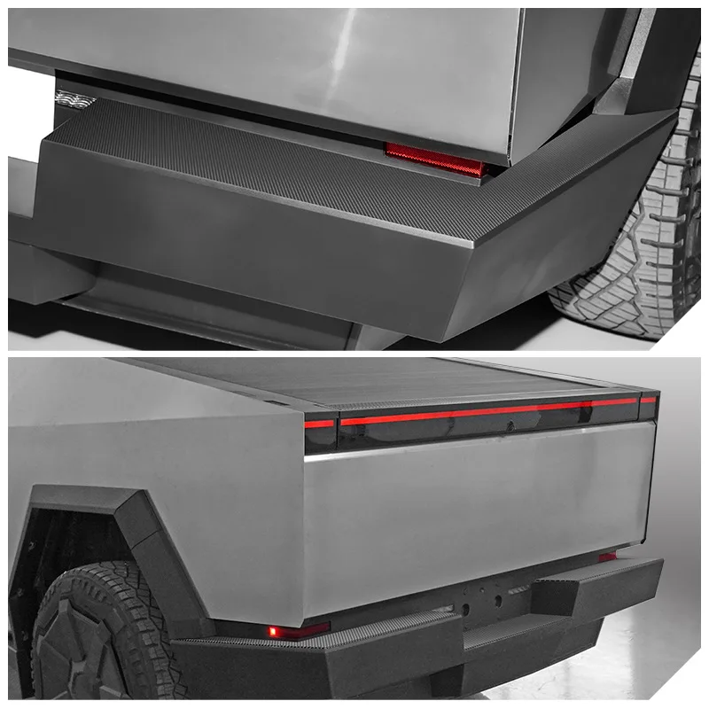 For Tesla Cybertruck 2024 Rear Bumper Tailgate Protection Mat TPE Trunk Cover Anti-dirty Pad Trim Car Rear Trunk Protective Pad