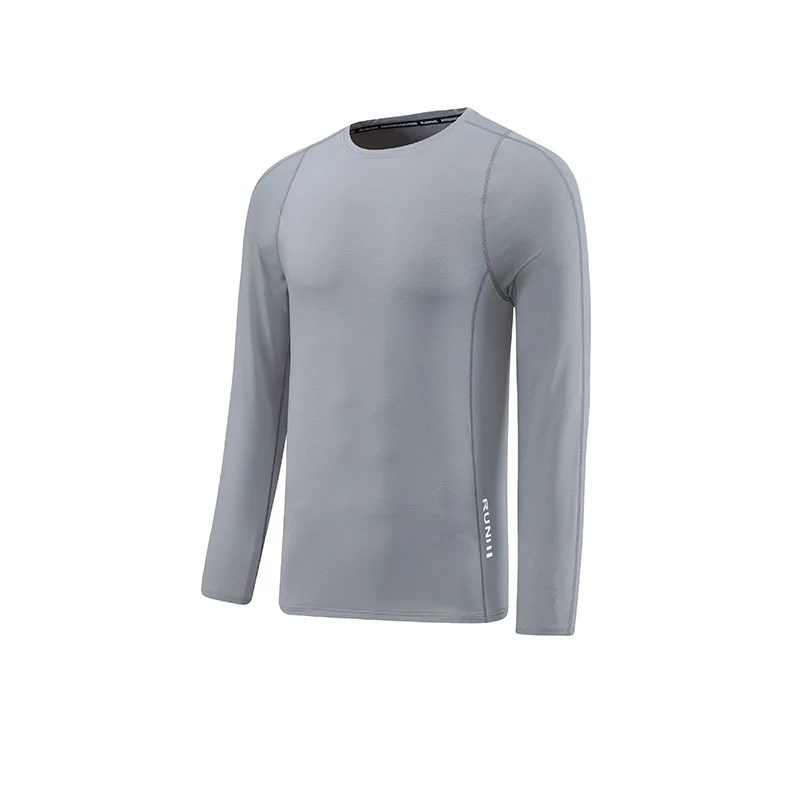 

Men's Sports Fitness Long Sleeve Outdoor Badminton Quick Dry Training Shirt Casual Thin Running Top Bodybuilding Sportswear
