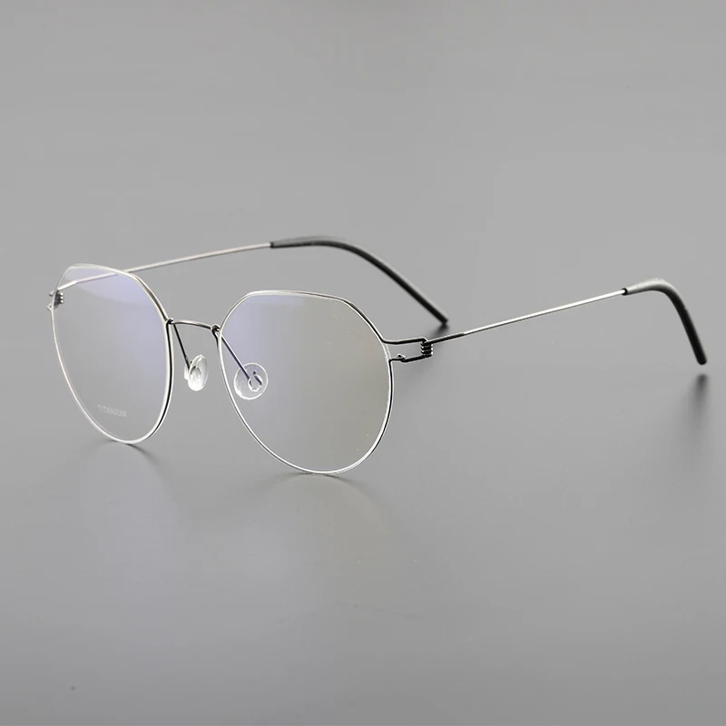 

Denmark Screwless Titanium Round Glasses Frames Men Vintage Oval Eyeglasses Women Handmade Korean Trendy Eyewear Spectacles