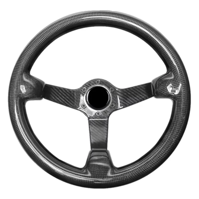 Professional Car Modification Racing Carbon Fiber Steering Wheel Fashion Black Race Car Steering Wheel