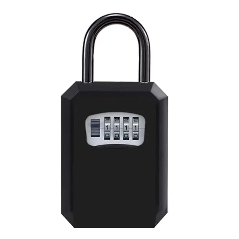 M01K 4Digit Code Box Wall-Mounted Password Key Box No-Drilling Required Decorative Home Use Construction Site Entrance Lock