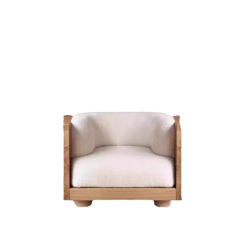 

Solid wood fabric sofa living room B & B household small apartment multi-person sofa