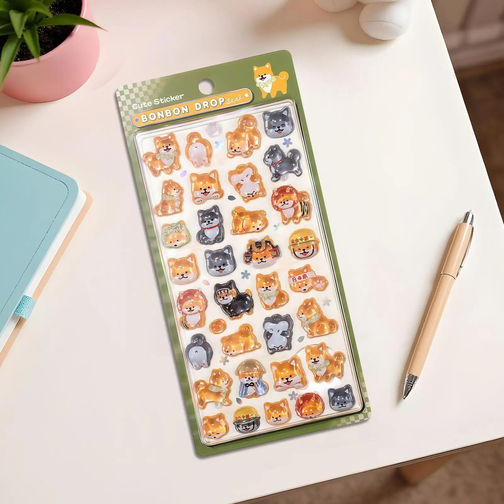 3D Stickers Japanese Style Strong Adhesive Decal Scrapbooking Stickers For Laptops Phone Case Party Birthday Classroom Activity