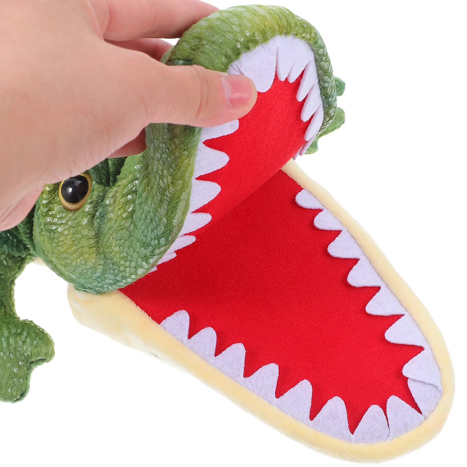 Alligator Hand Puppet Large Size Soft Movable Mouth Interactive Educational Role Play Storytelling Glove Hand Puppet Toy