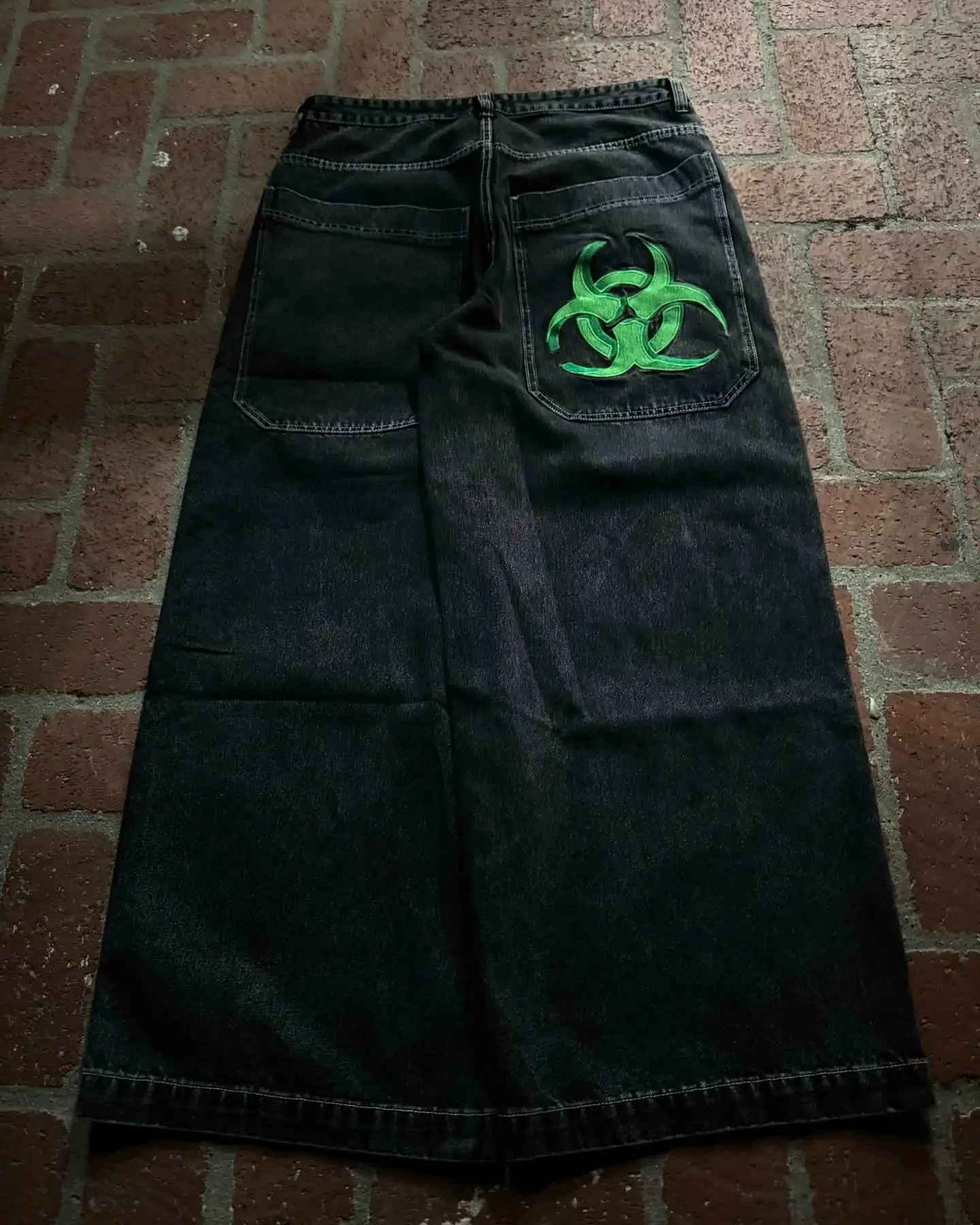 Men's Wide Leg Denim Jeans Gothic Punk Style