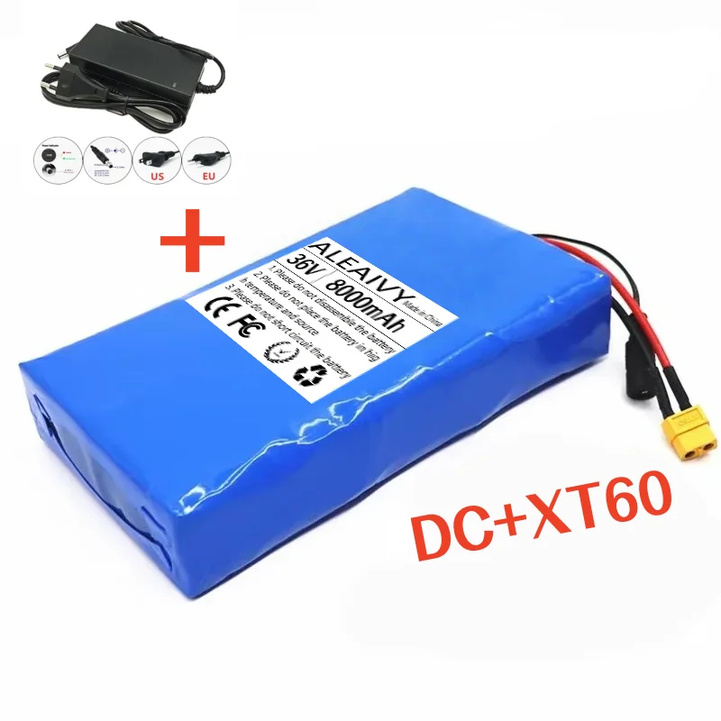 36V 10S2P 8000mAh 18650 lithiumbatterijpakket met ingebouwd BMS-systeem, geschikt voor 42V elektrische woon-werkvervoermiddelen en scooters - afbeelding 1