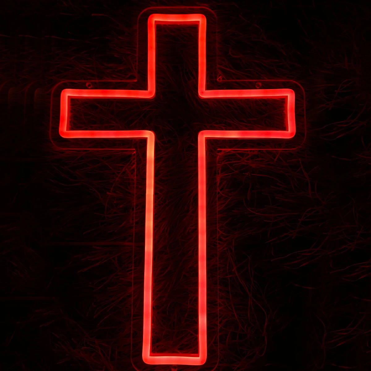 The cross shape neon lamp is suitable for the festive atmosphere hall decoration Halloween room atmosphere neon lamp