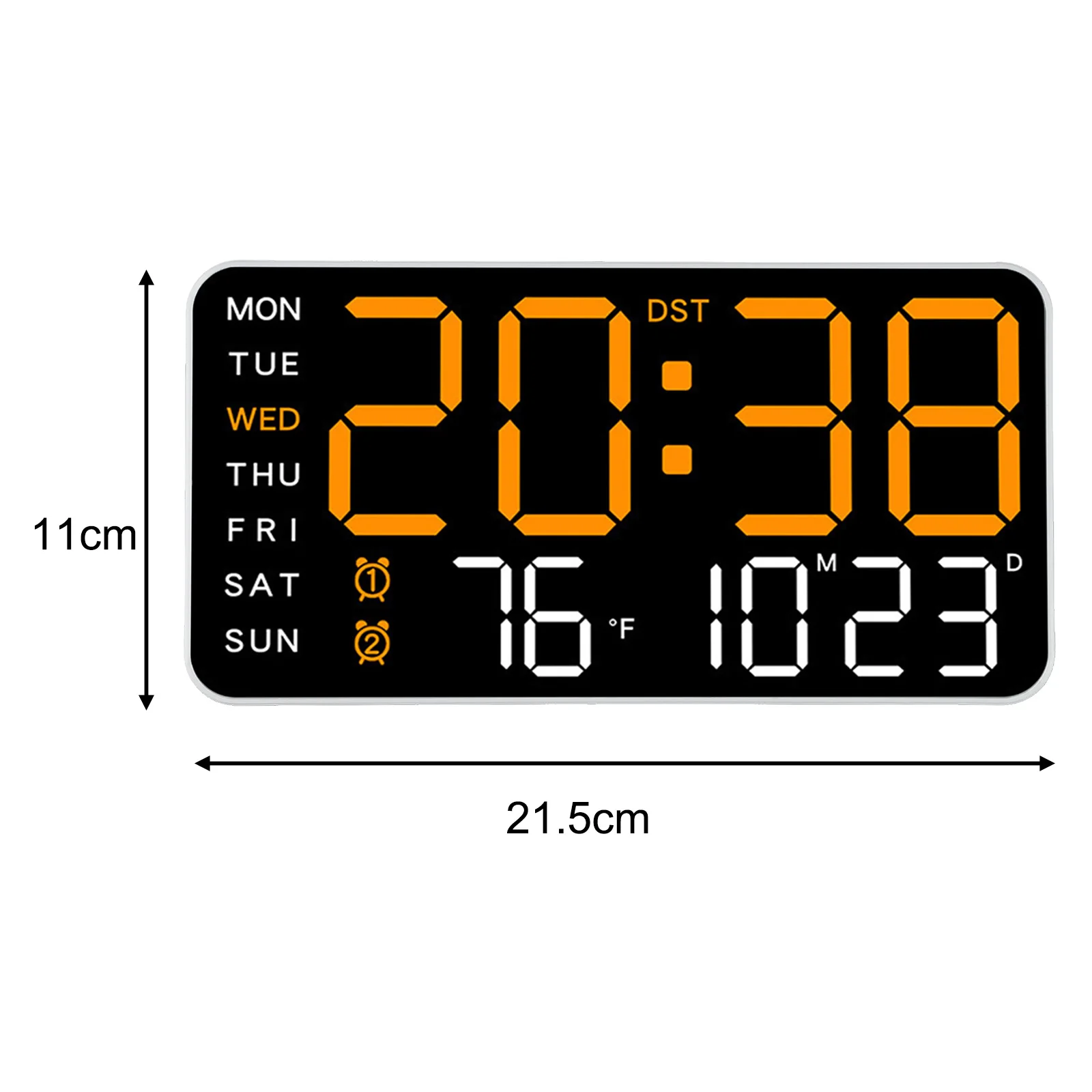 Electronic Clock Color As Shown Temperature Date Display Clock USB Powered Voice-activated Wake-up for fahrenheit for celsius