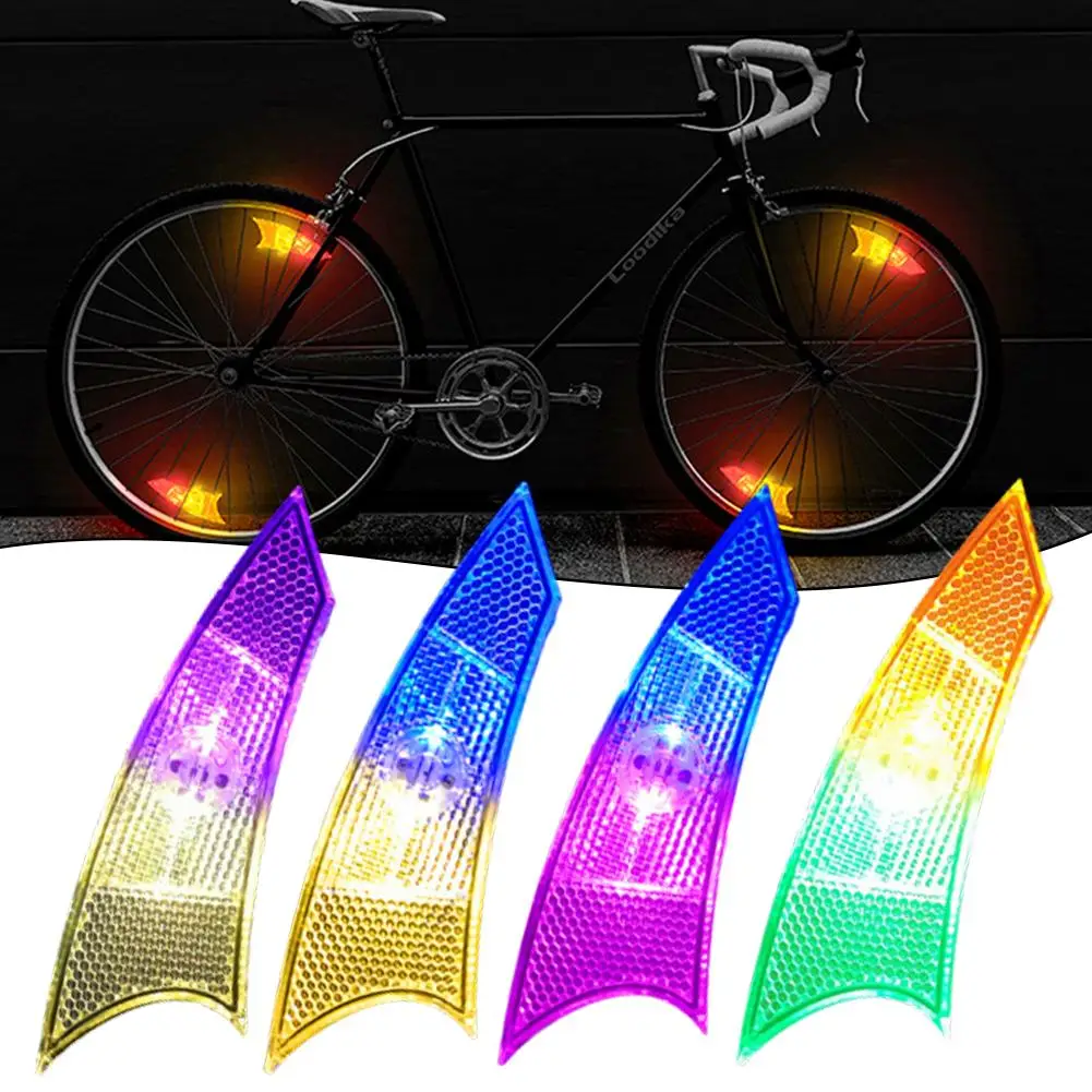 1 Mode LED Neon Bicycle Wheel Spoke Light Warning Waterproof Bicycle Safety Accessories Color Cycling Light Light T2U3 image 2