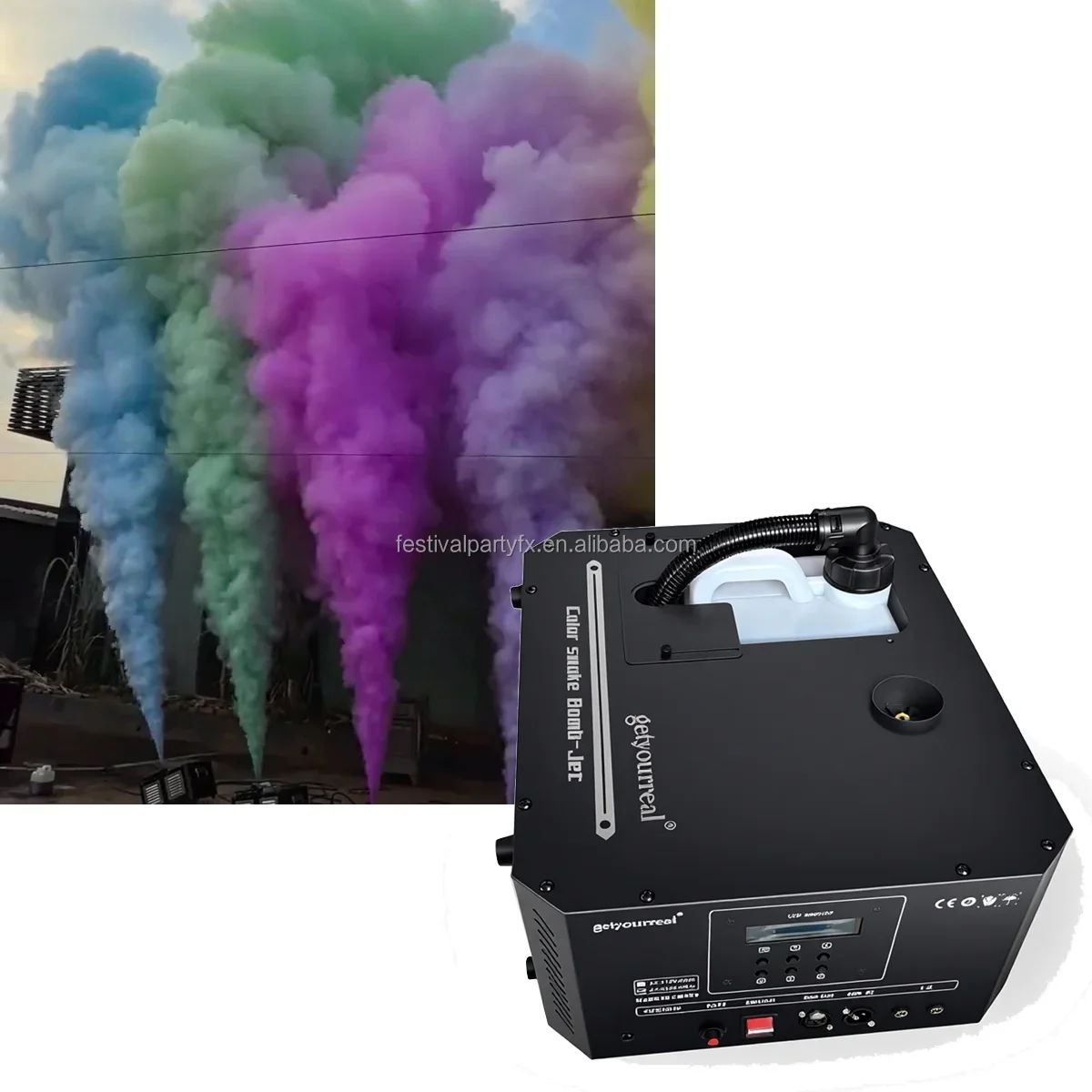 Máquina de humo de color DMX d - Event Party Dj reseña y precio