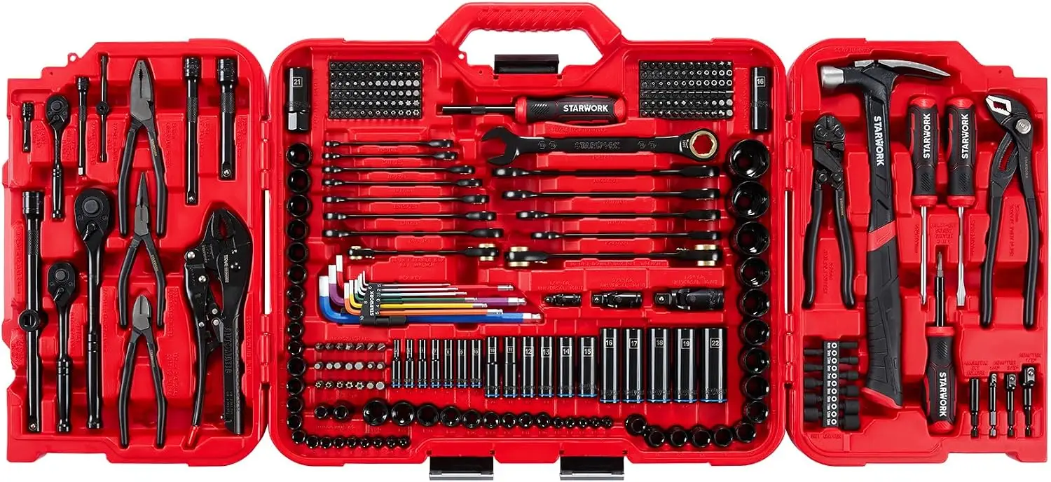 TRUE MECHANIC 306-Piece Mechanics Tool Set and Socket Set, Comprehensive Tool Kit, Automotive Repair Tool Set, Professional