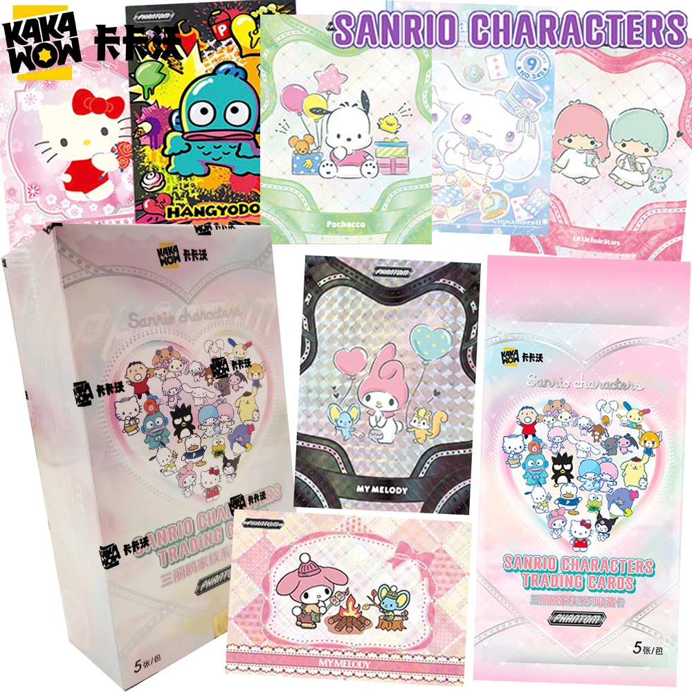 Original KAKAWOW Sanrio Characters Trading Cards 2025 PHANTOM Series Cartoon Star Cute Creative Special-shaped Card Collect Gift