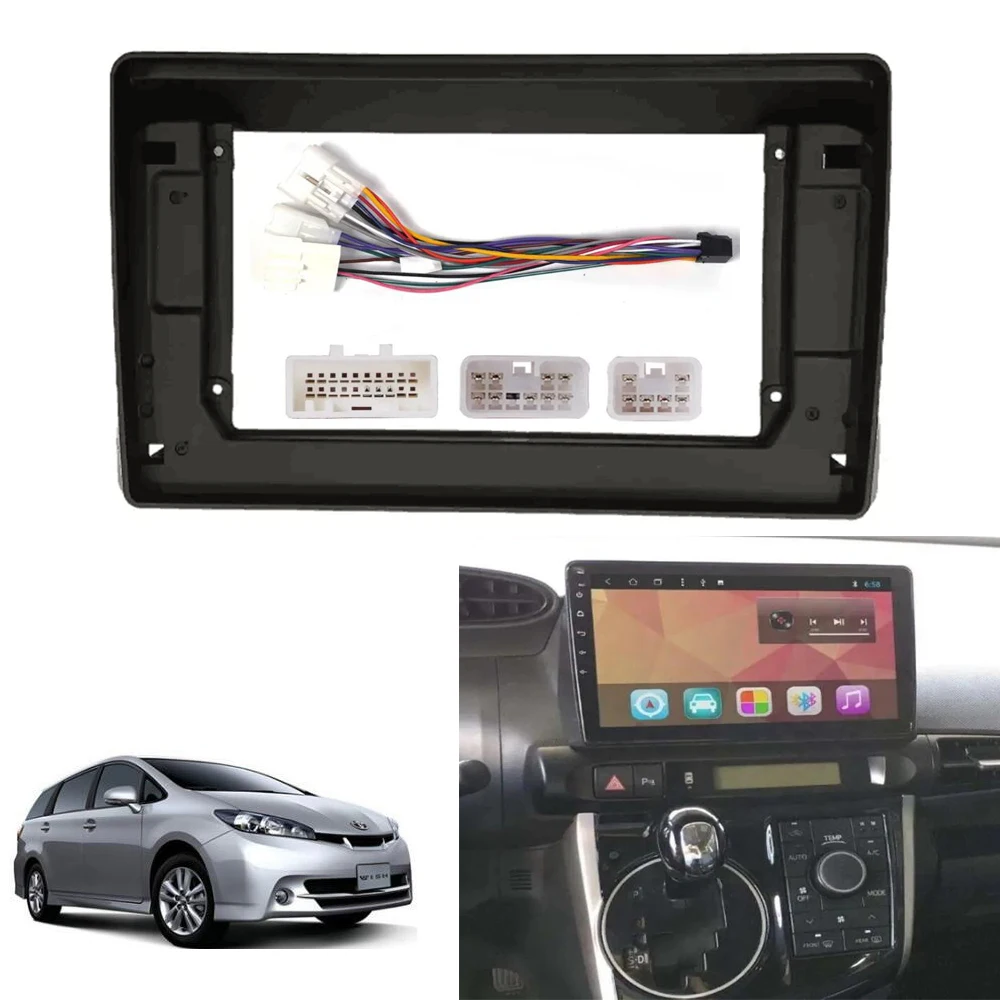 

Автомобильная стереопанель для TOYOTA WISH 2009-2012, монтажная панель, лицевая панель, Центральная рама, комплект 2 Din, автомобильное радио, приборная панель, отделка