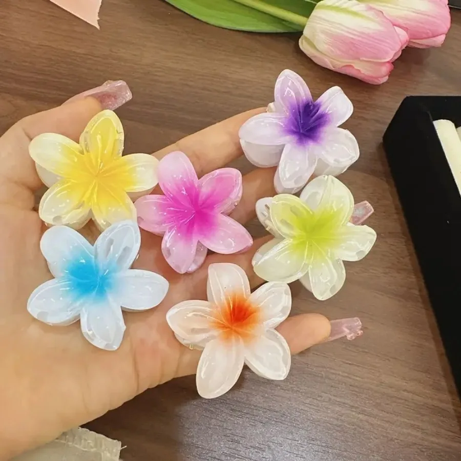 

6 Piece Random Mixed Color Egg Flower Clip, Flower Design, Suitable for Daily Hairstyles, Perfect Choice for Daily Clothing