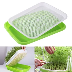 Hydroponic Seedling Green Tray For Sprouts Soil-Free Planting Box Gardening Supplies Horticultural Hydroponic System Tool 1Set
