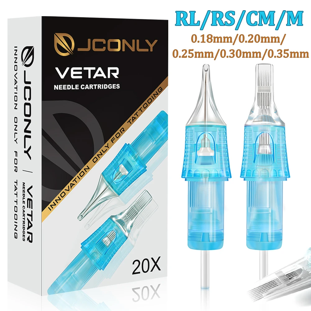 

JCONLY VETAR Tattoo Cartridge Needles Sterilized RL RS CM M Tattoo Cartridges Microblading Makeup Tattoo Machine Needles Supply