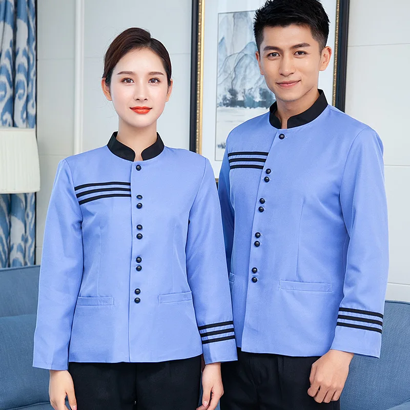 

Cleaning Work Uniform for Women Property Hotel Room Cleaner Auntie GuesthousePABreathable Waiter Long Sleeve Autumn Winter Outfi
