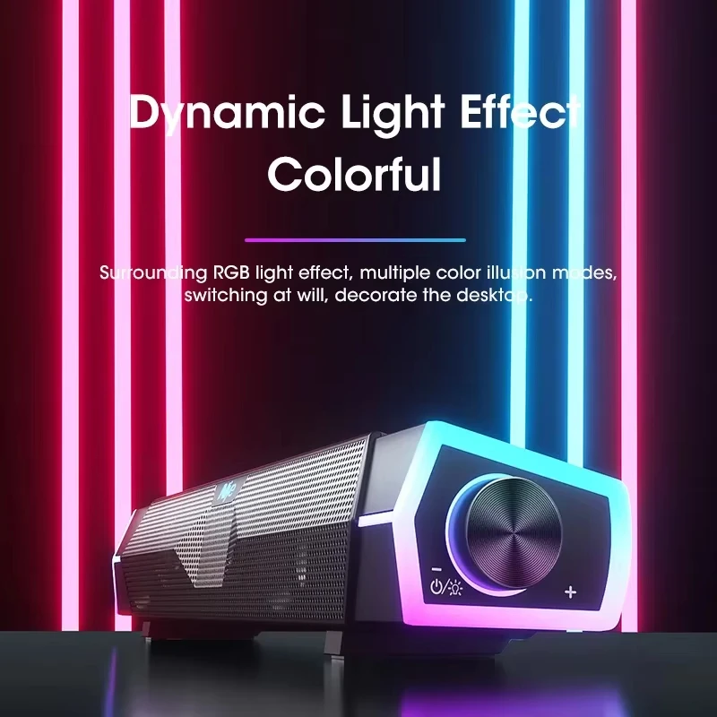 4D bedrade surround soundbar met Bluetooth 5.0 stereosubwoofer voor pc-laptop gaming-thuisbioscoopluidsprekers