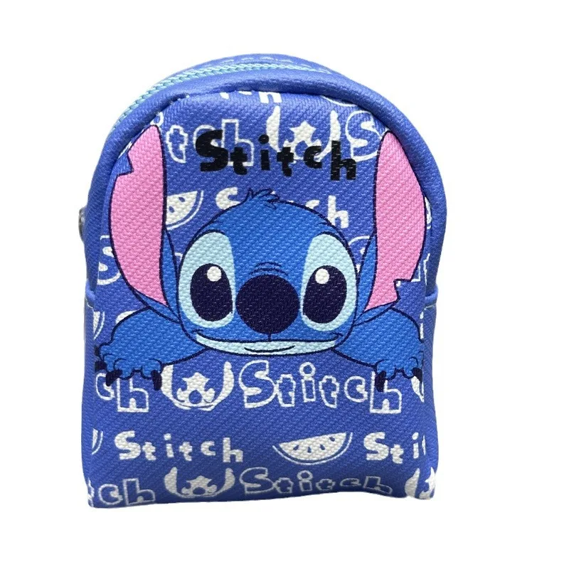 Disney Lilo and Stitch Mini Wallet Cute Keychain Anime Accessories Headphone Cosmetic Storage Bag Gift Items for Children Party