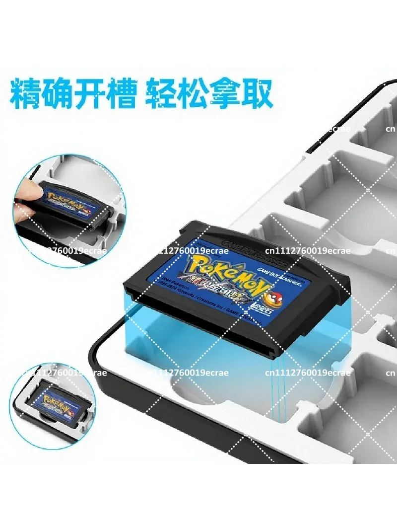 16 Slot Game Card Storage Case Magnetic Cartridge Organizer Box for GBA