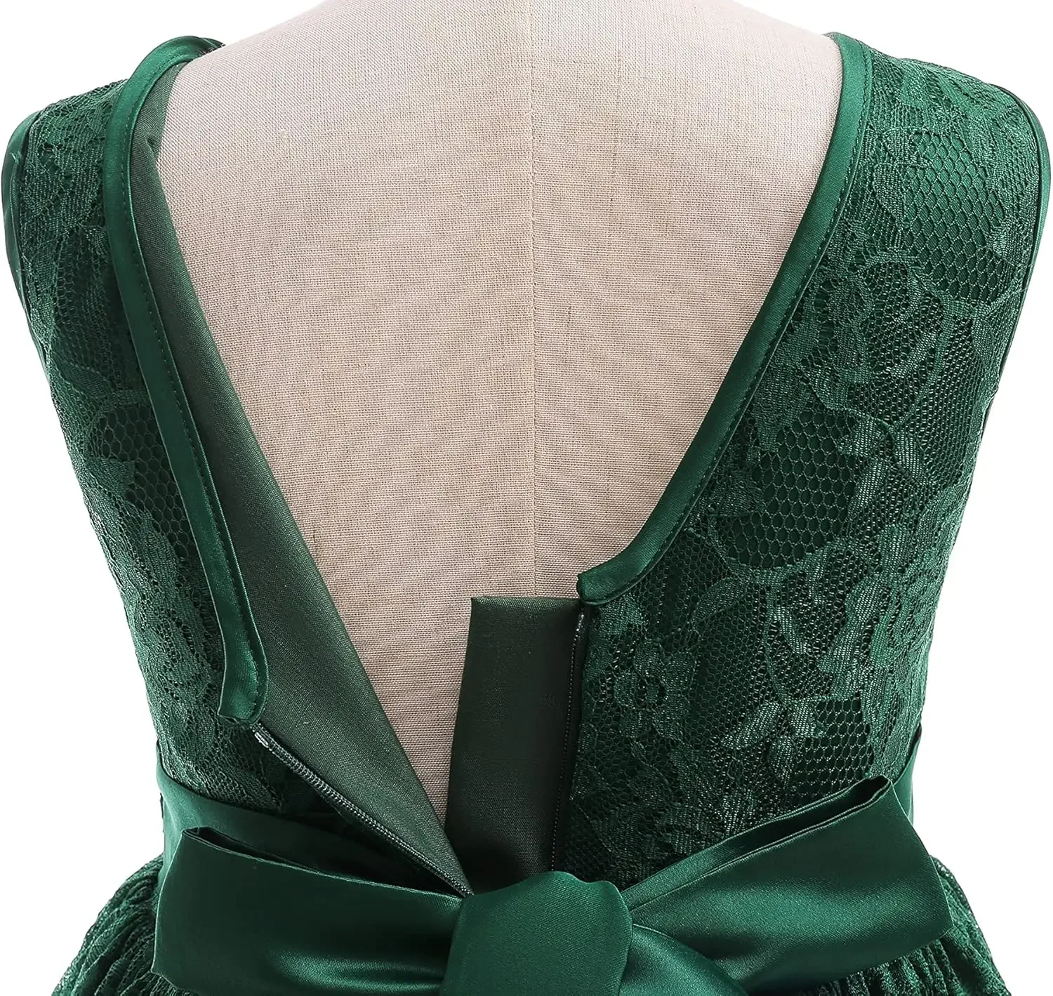 Ball Gown Girls Party Dress Full Lace Flower Girls Dress Long A Line Bridesmaid Wedding Tulle Dresses Birthday Formal Party