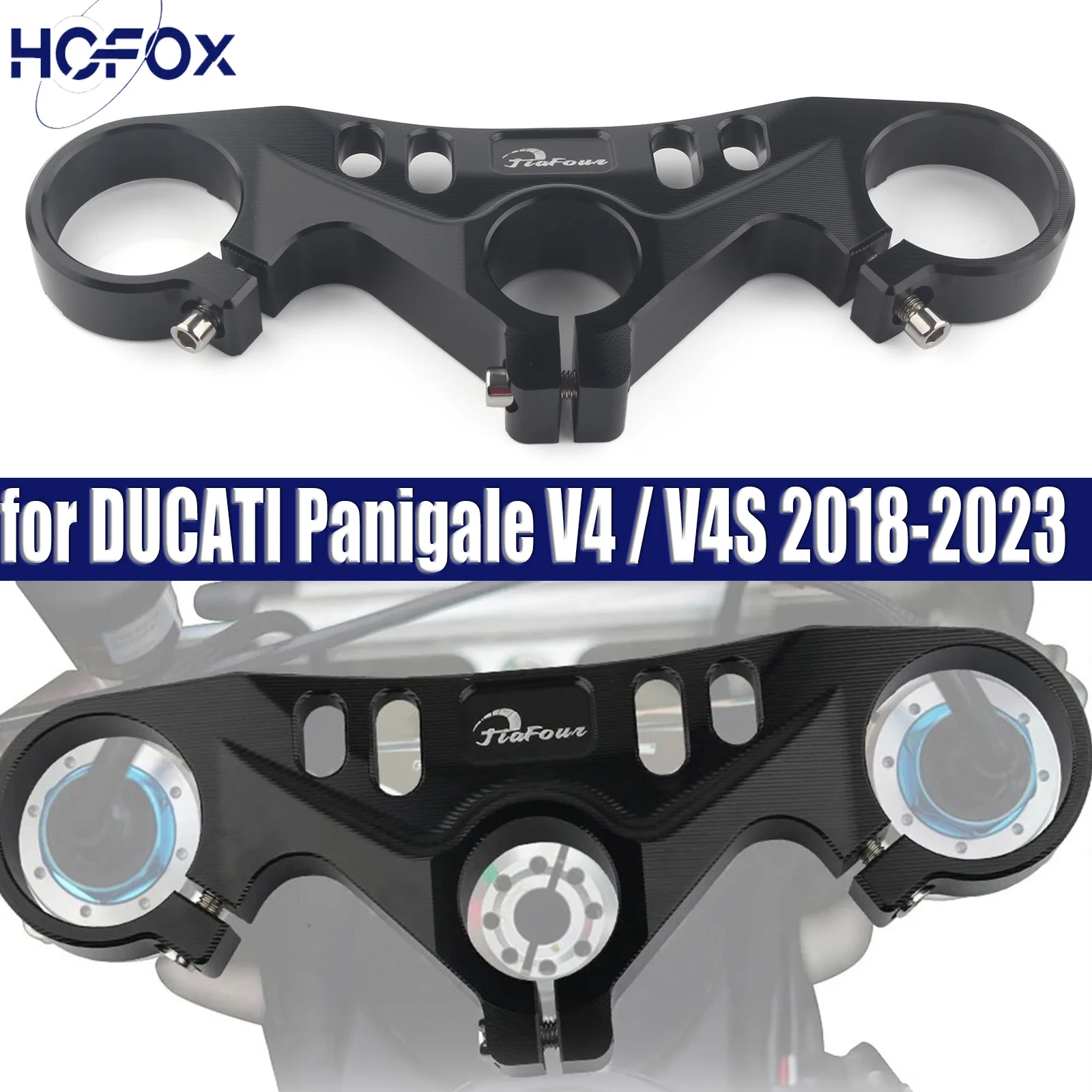 

for DUCATI Panigale V4 / V4S 2018-2023 Steering Stem Bar Mount Top Triple Tree Clamps