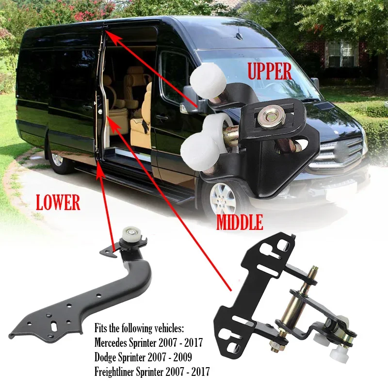 Set of 3 Right Sliding Door Roller FOR MERCEDES SPRINTER DODGE Freightliner Sprinter 9067600147 9067600547 9067600347