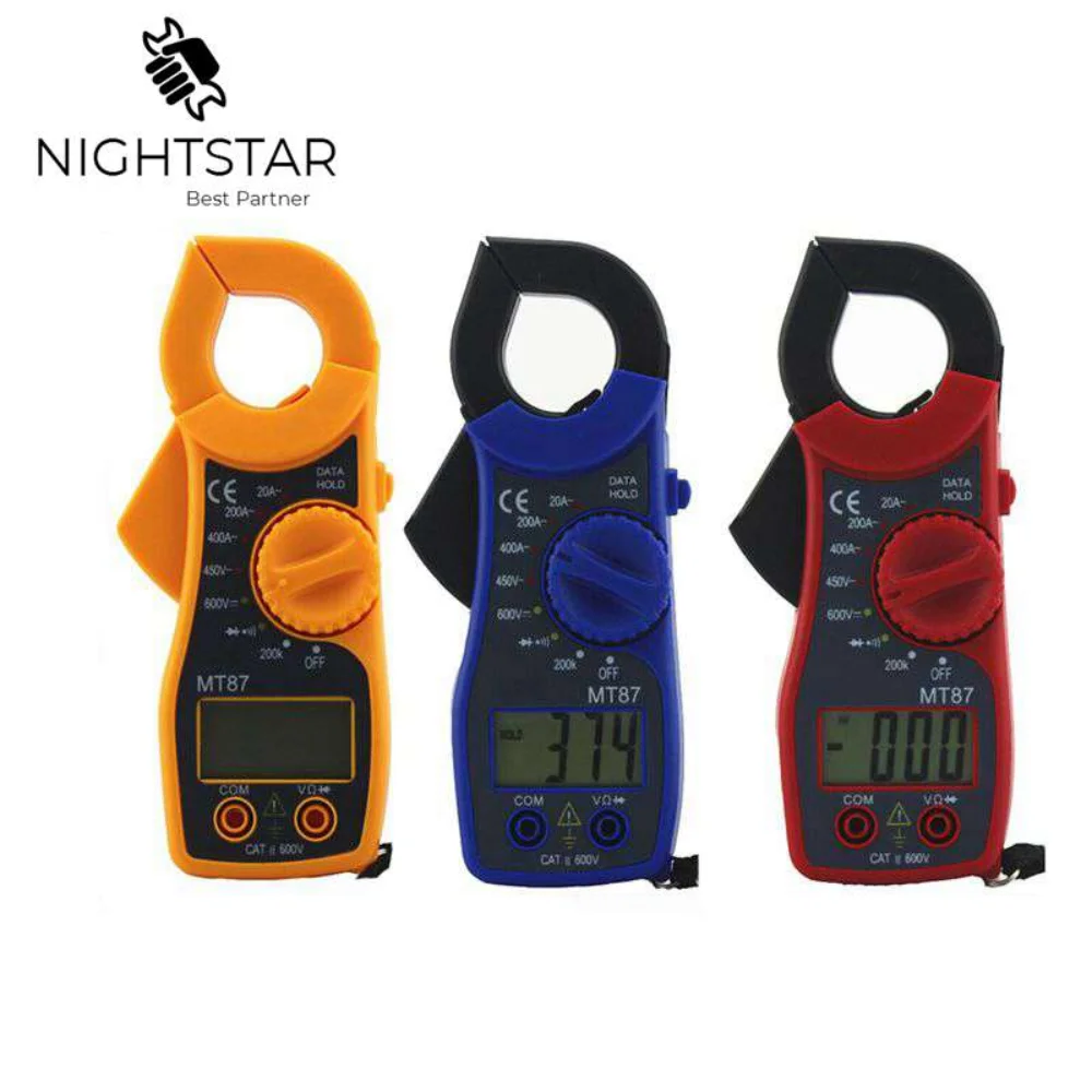 Digital Clamp Meter Multimeter DC AC Voltage Current Tongs Resistance Amp Ohm Tester Electronic Medidor Multimetre /Random Color