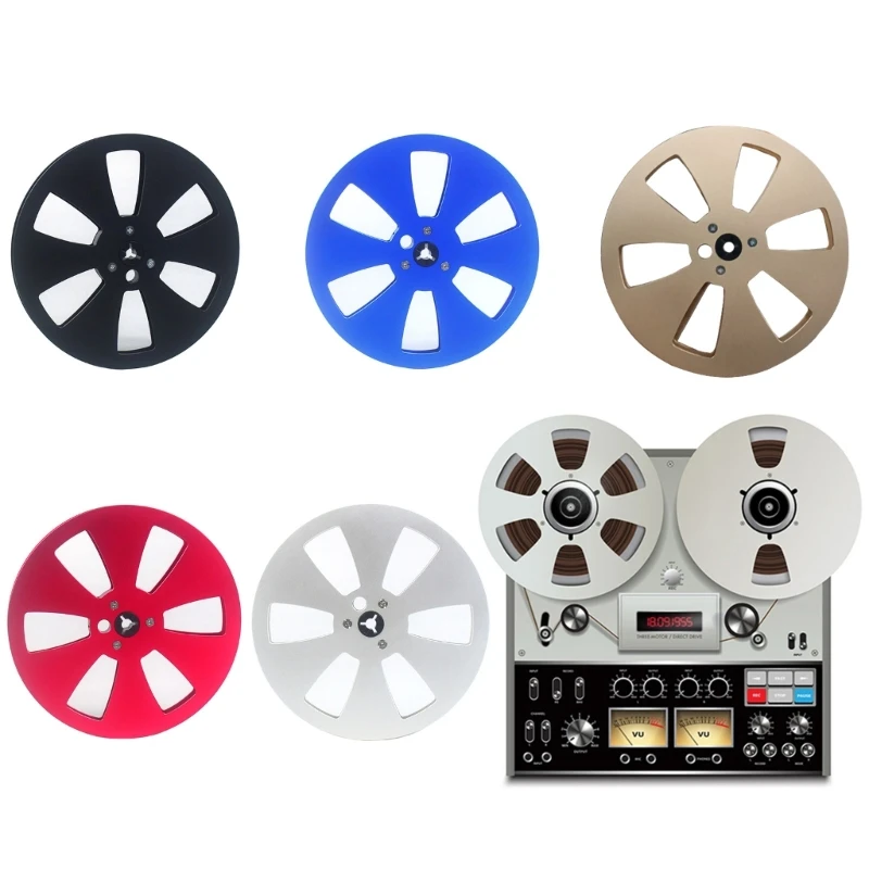 1/4 7inch Empty Reel for Reel to Reel Tape Recorders for Open Reel Sound Deck, Aluminum Alloy Recording Takeup Reel DropShipping