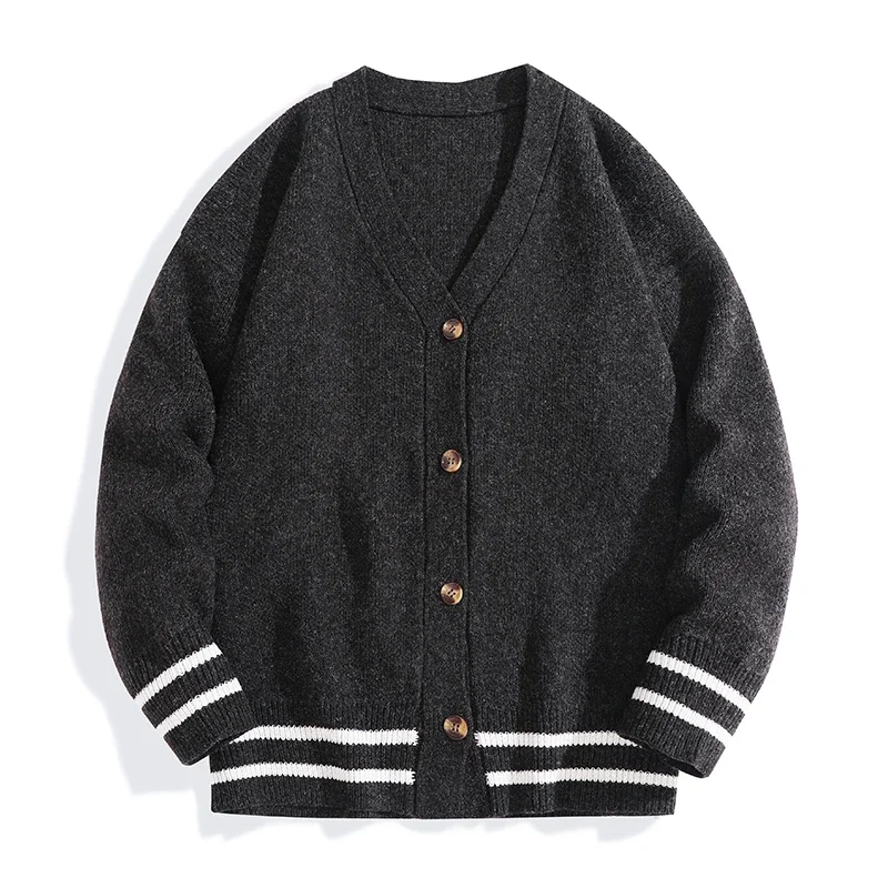 

Men Autumn Winter Knitted Sweater Jacket Long Sleeve Cardigan Casual V Neck Man Cardigans Fashion Streetwear Clothing Top