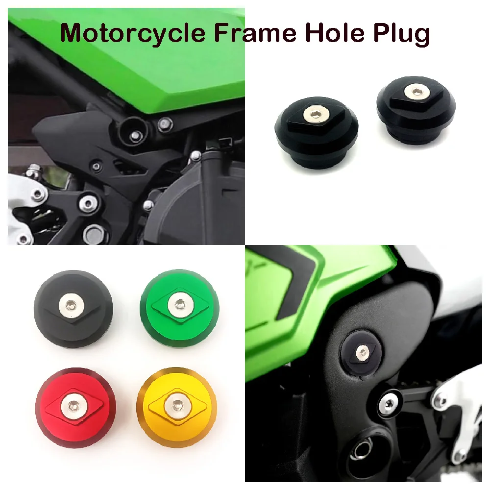 

Fits for Kawasaki Ninja 500 SE Z500 ABS NINJA400 250 Z400 Z250 2018-2026 Motorcycle Frame Plug Hole Caps Decorative Cover Kits