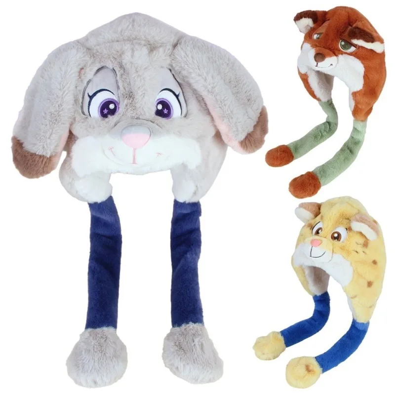 

Милая мультяшная шапка с ушками Джуди Ника Диснея, теплая зимняя шапка унисекс с ушками, креативная утолщенная шапка для студентов Zootopia для защиты от холода