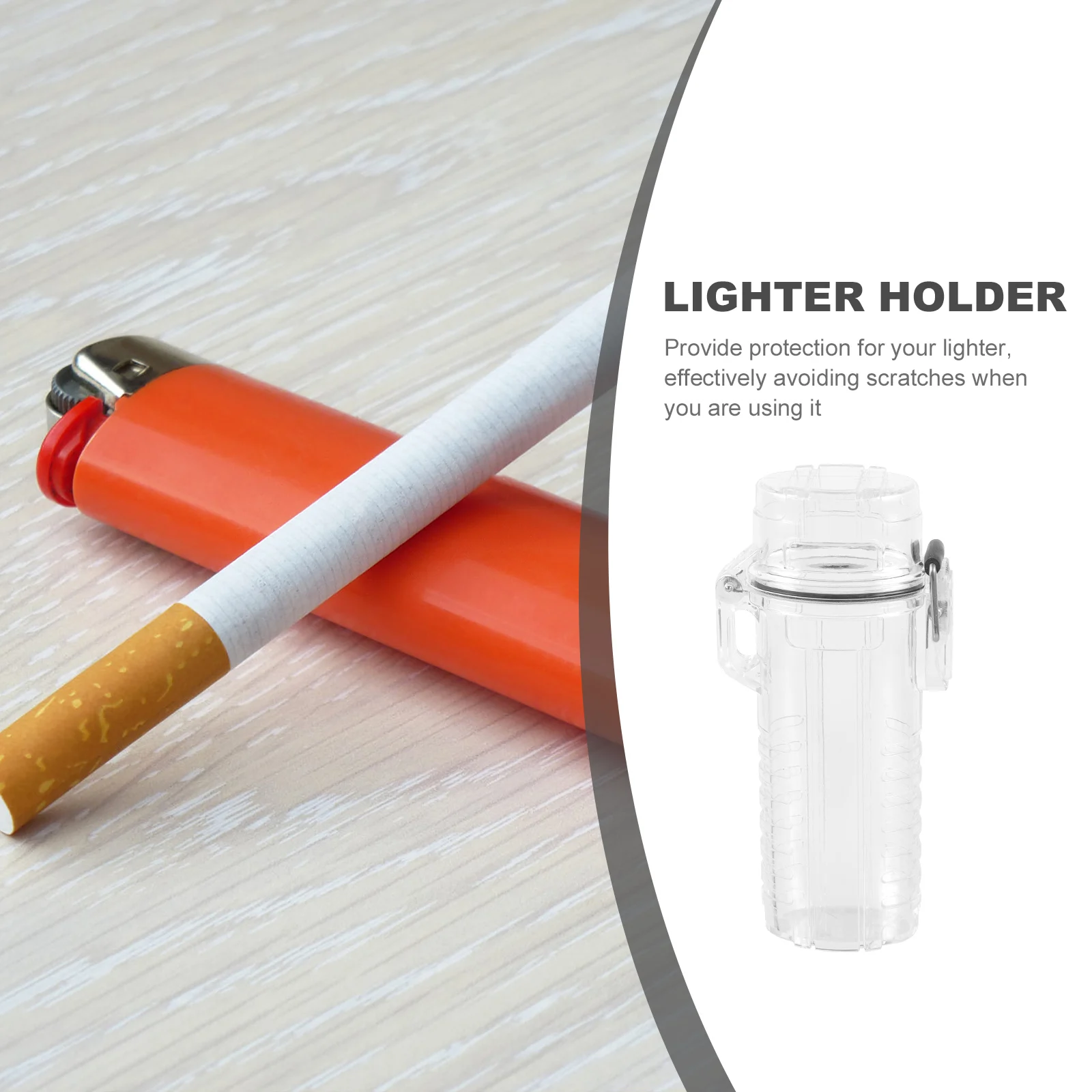 

Lighter Case For Cigarette Accessories Compact Lightweight Clear Protective Sleeve Portable Storage Holder Organizer