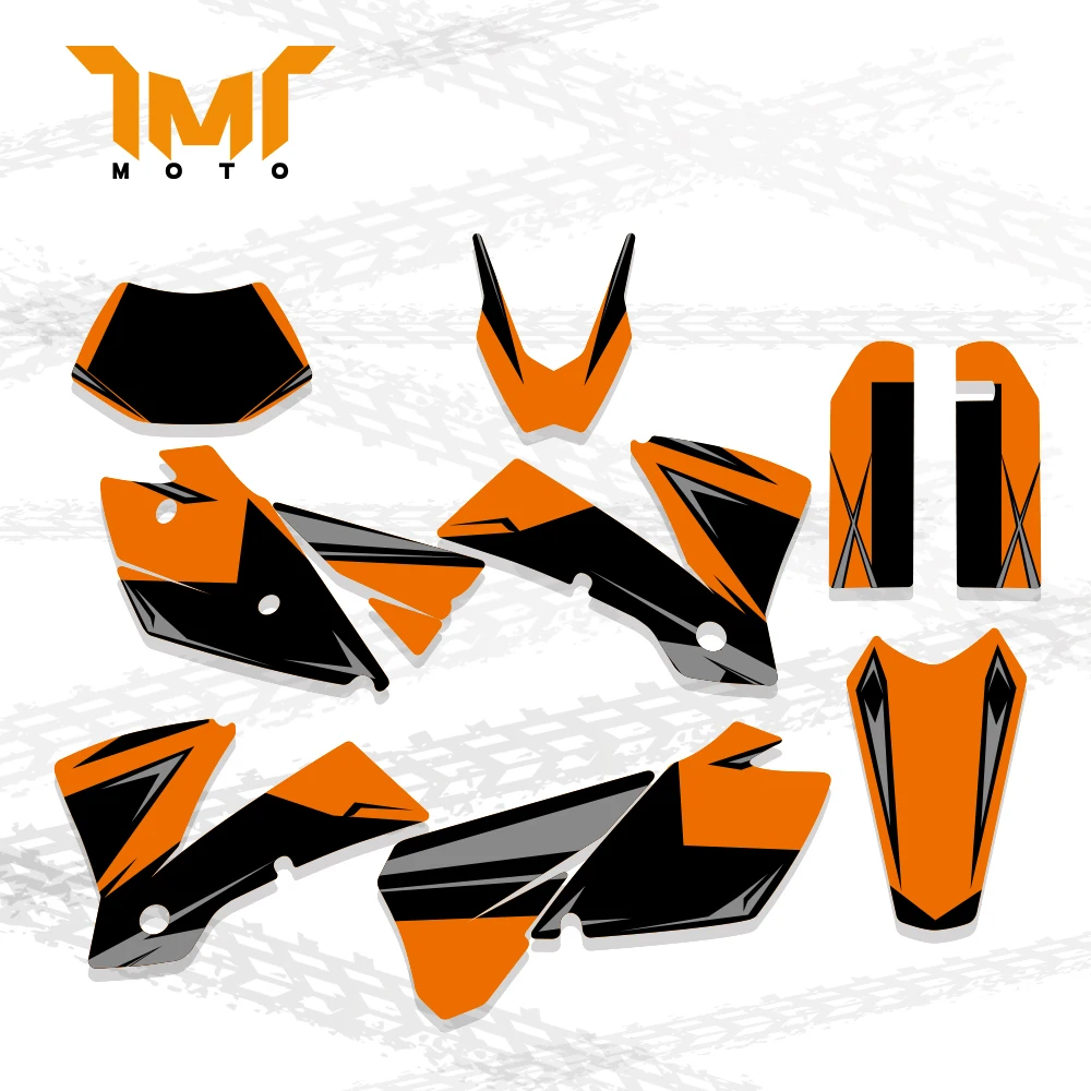 

Team Graphics Background Sticker Decal For Ktm exc 125 200 250 300 400 450 525 2004 Motorcycle Decoration Accessorie