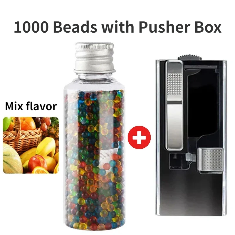 1000PCS Cigarette Explosion Beads DIY Mix Fruit Power mint taste with Handy Pusher Box Black Ice mint Brush Ball For Smoking