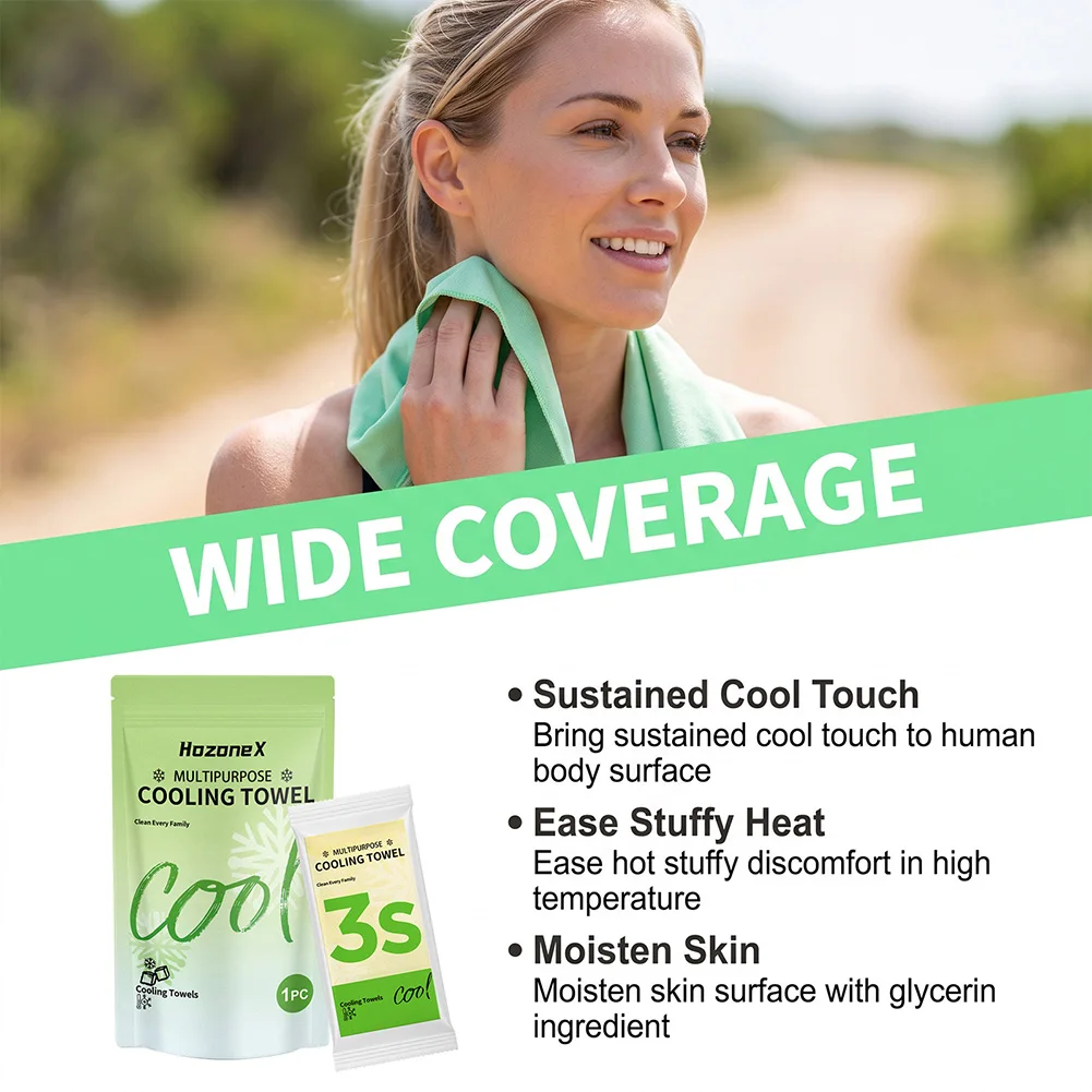 Microfiber Ice Towel For Athletes Chemical-Free, Skin-Friendly Safety Gardening And Outdoor Yard Work