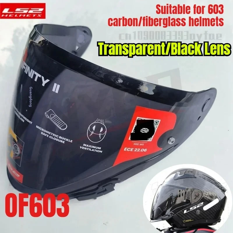 

Original LS2 OF603 INFINITY II Helmet Lens OF603 Half Helmet Transparent Lens Black Visors Anti fog sticker Helmet Accessories