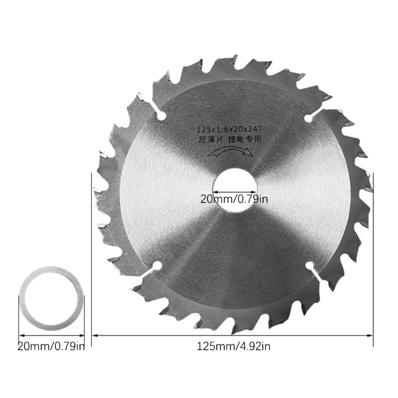 Pisau Gergaji Bundar Mini Cakram Pemotong 125Mm/140Mm untuk Alat Pemotong Putar Logam Plastik Kayu 24 Gigi Pisau Gergaji
