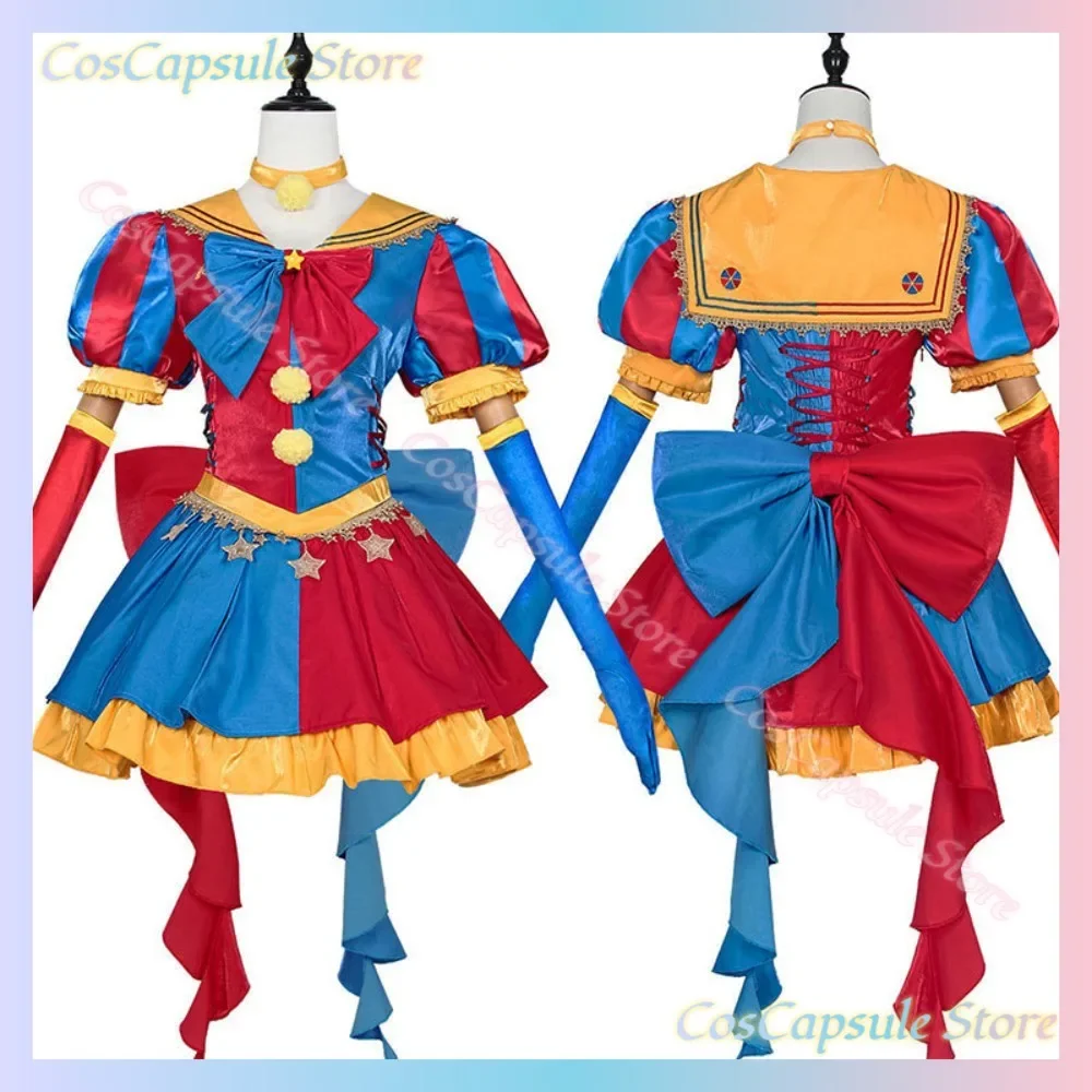 Animation Cosplay Costume Clown Outfit Dress Full Cute Lolita Adult Women Halloween Event Party Carnival Party Stage Convention
