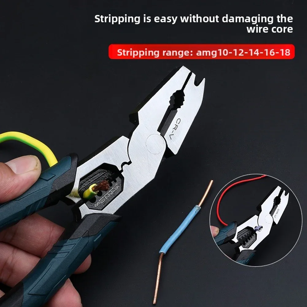 

Многофункциональные плоскогубцы 9-в-1: усиленные кусачки, стриппер, кримпер, гвоздодёр для общепромышленных ремонтных работ и проектов