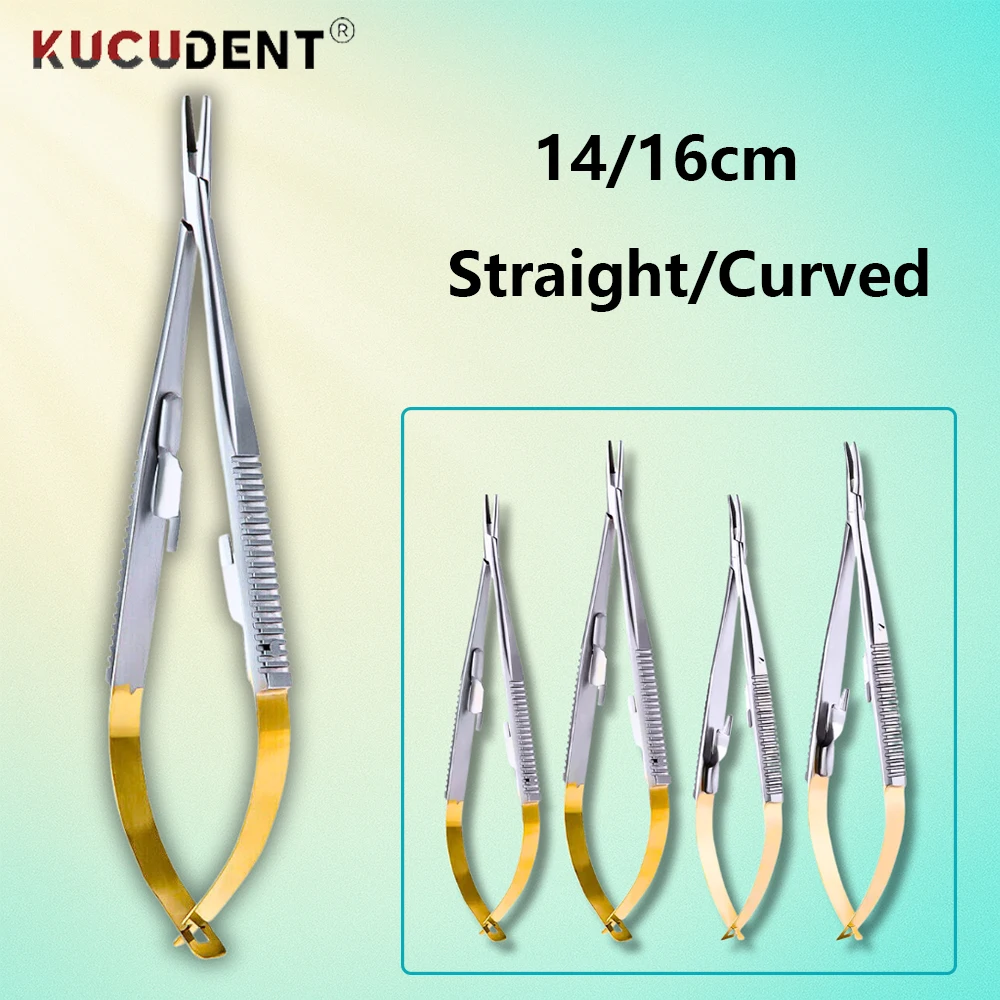 

1Pc Dental Castroviejo Needle Holder Surgical Scissors Orthodontic Implant Holding Forceps Tweezer with Lock 14cm/16cm Dentistry