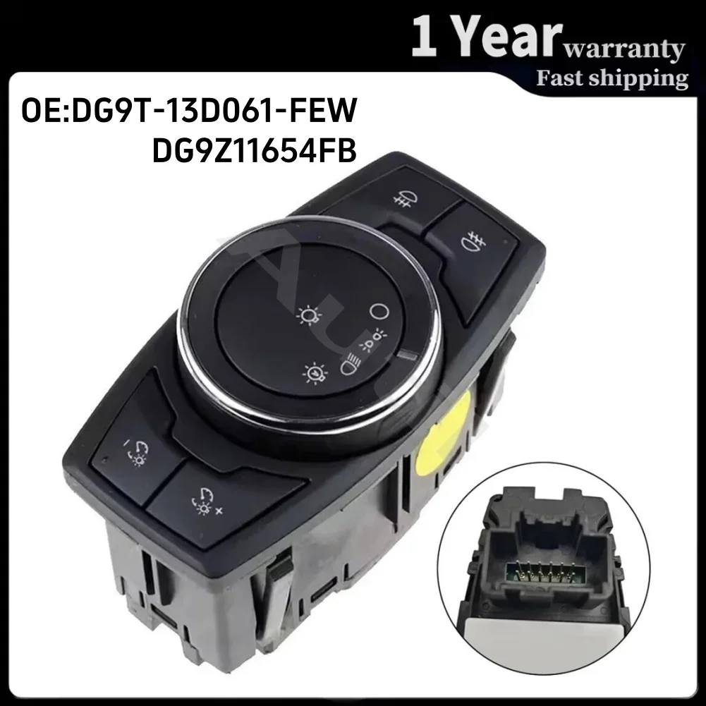 Headlight Fog Light Button Control Switch DG9Z11654FB for Ford Mondeo V 2014-2019 Car Replacement Accessories DG9T-13D061-FEW