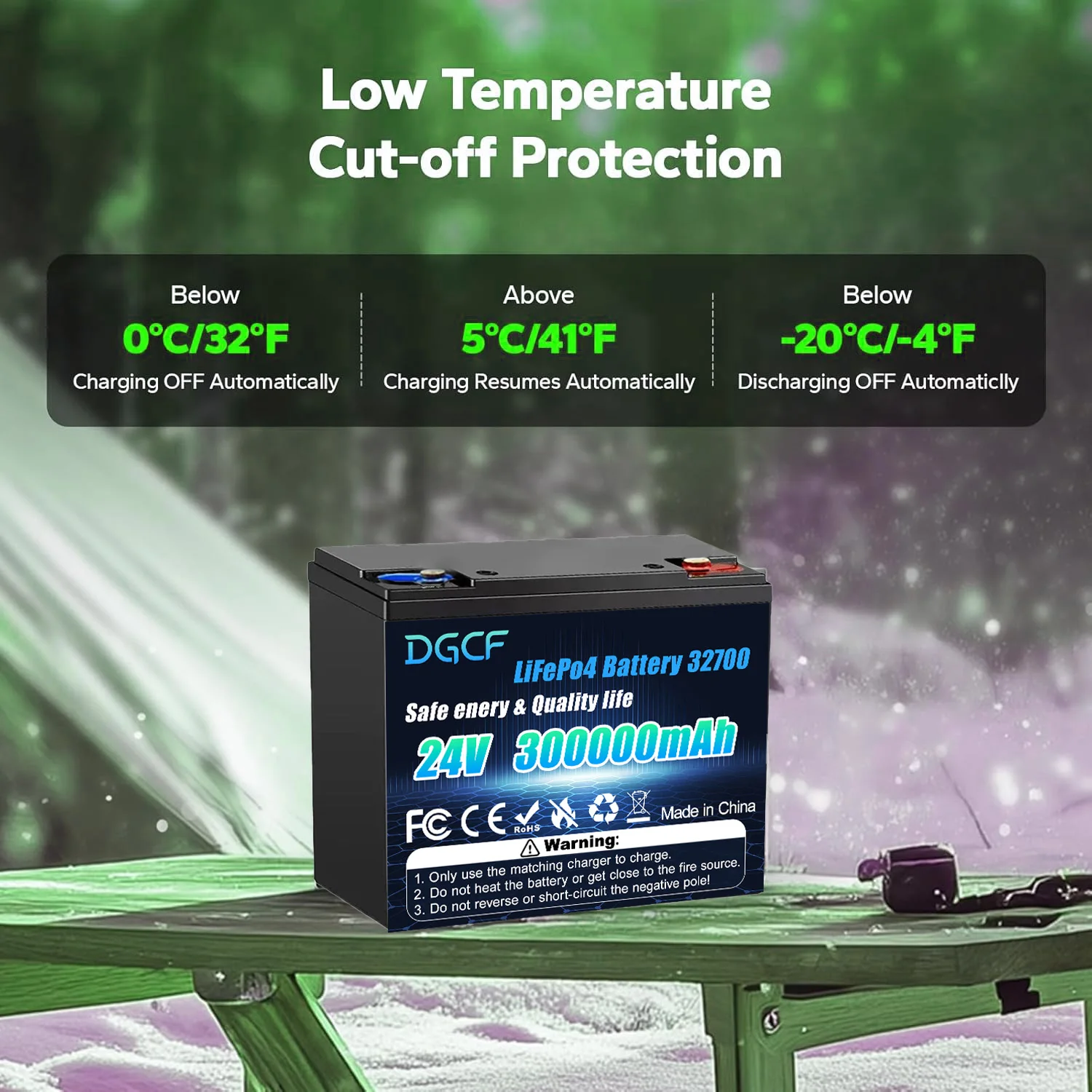 ⚡️New 24V 300AH LiFePO4 32700 Battery With BMS  Pack Battery 8000 Cycle Travel Vehicle Solar Wind Turbine Camping🌿☘️