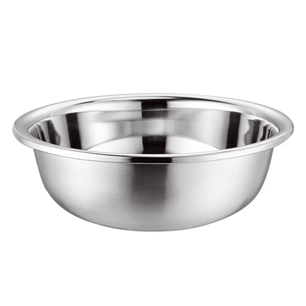 Kitchen Vegetable Washing Basin Laundry Tub Flour Stainless Steel Rice Bowl Stainless-Steel Cooking Silver Eggs