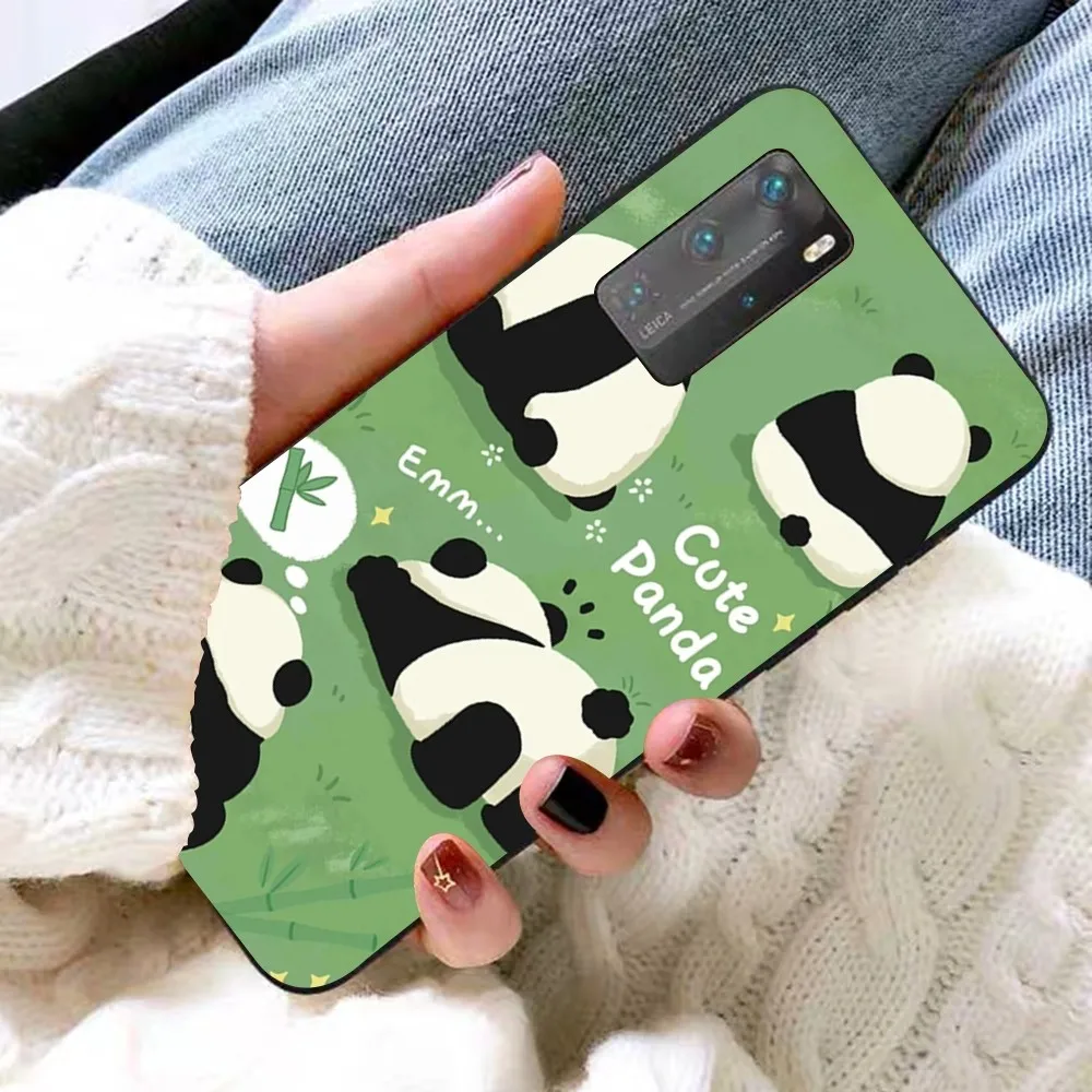 Cute Panda Phone Case For Samsung A 13 21 30 31 32 51 52 53 70 for Huawei Honor 50 60 70 for OPPO vivo